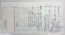 矢島渚男書簡　川名大宛　筆ペン書四百字詰二枚　封付　俳句作品につての問合せの返事