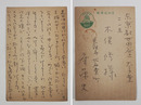 齋藤史葉書　木俣修宛　ペン書９行　日焼少痛　「…地方に居りますと、やはり寂しいことも多く…」