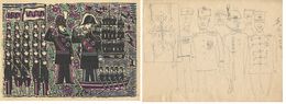 陸海軍 （画稿付）　 The Army and Navy (with sketch)