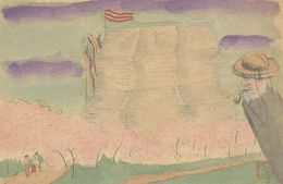 自筆画稿　花見　Cherry Blossom Viewing