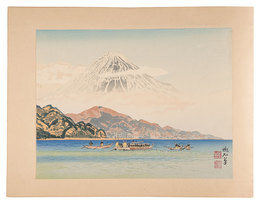 清水港と富士　Port Shimizu and Mount Fuji
