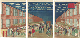 上州富岡製糸場之図　Tomioka Silk Factory in Kozuke Province