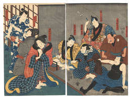 隅田川対高賀紋　Kabuki Play: Sumidagawa Tsui no Kaga-mon