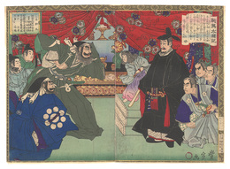 新撰太閤記　大徳寺ノ焼香　Newly Selected Records of the Taiko Hideyoshi / Offering Incense at Daitoku-ji