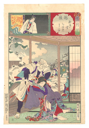 雪月花　越後 新潟の雪 あやめ たかね　Snow, Moon and Flowers / Echigo Province: Snow at Niigata, Ayame and Takane