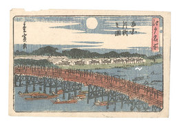 江戸名所　両国月夜之図　Famous Places in Edo / Ryogoku on a Moonlit Night