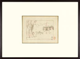 自筆画稿　煤け花　Painting