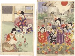 大正期子供雑誌肉筆画稿　Illustrations for Children's Magazine in 1910s