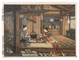 秋田風俗十題　いろり　Ten Local Scenes from Akita / Irori
