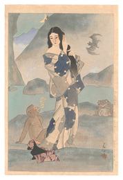 自筆画　中村扇雀 高野聖のゆきぢ　Nakamura Senjaku in Koya Hijiri