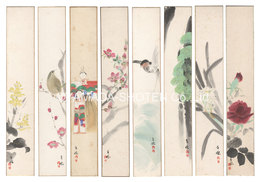 自筆画短冊　Painted Tanzaku