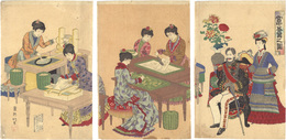 宮中養蚕之図　Illustration of Sericulture at the Imperial Court