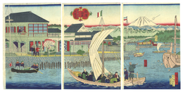 横浜海岸 フランス役館景　French Office Building by the Sea, Yokohama