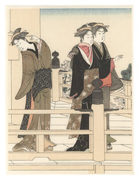 回廊上の美人【復刻版】　Woman on the Balcony【Reproduction】 