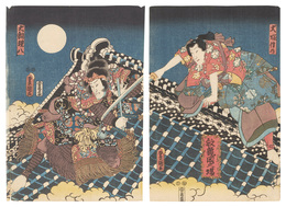 里見八犬伝　放龍閣之場　Kabuki Play: Eight Dog Heroes of Satomi / The Fight on the Roof of the Horyukaku