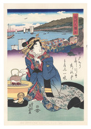 美人東海道　品川之驛 【復刻版】　Tokaido Beauties / Shinagawa