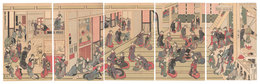 吉原楼中図【復刻版】　New Year's Day at the Ogiya Brothel, Yoshiwara【Reproduction】