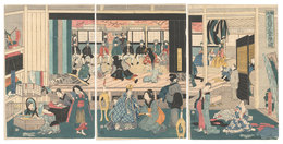 横浜岩亀楼子供手踊之図　Children's Dance Performance at Gankiro in Yokohama