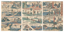 教訓 人間一生貧福両道中之図　Lesson: Life is a Journey through Poverty and Wealth