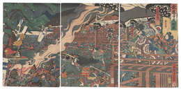 盆応寺夜討図　Night Attack at Bonno-ji Temple