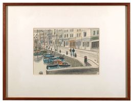 港風景　オンフルールの港　Port of Honfleur