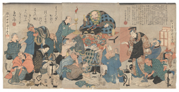 偽一休和尚説法之図　The False Ikkyu Preaching to the Bill Collectors