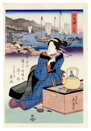 美人東海道　江尻駅【復刻版】　Tokaido Beauties / Ejiri【Reproduction】