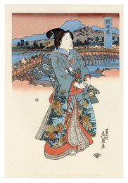 美人東海道　岡崎宿【復刻版】　Tokaido Beauties / Okazaki【Reproduction】