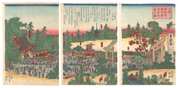 上野東照宮御祭典参詣群集之図　Crowds Visiting the Toshogu Shrine in Ueno for the Festival