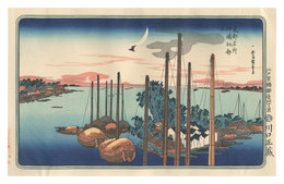 東都名所　佃島初郭公【復刻版】　Famous Places in the Eastern Capital / First Cuckoo of the Year at Tsukudajima【Reproduction】