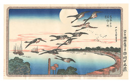 東都名所　高輪之明月【復刻版】　Famous Places in the Eastern Capital / Bright Moon over Takanawa【Reproduction】