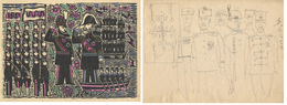 陸海軍 （画稿付）　 The Army and Navy (with sketch)