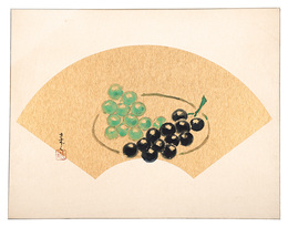 自筆画色紙　Paintings