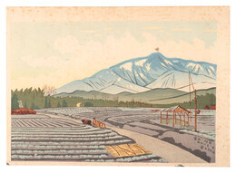 新京都名勝　愛宕の残雪　New Famous Places of Kyoto / Lingering Snow at Atago