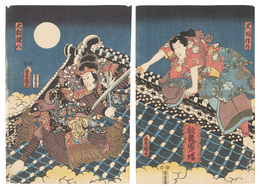 里見八犬伝　放龍閣之場　Kabuki Play: Eight Dog Heroes of Satomi / The Fight on the Roof of the Horyukaku