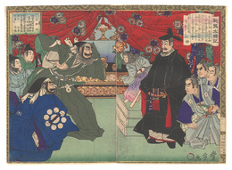 新撰太閤記　大徳寺ノ焼香　Newly Selected Records of the Taiko Hideyoshi / Offering Incense at Daitoku-ji