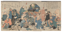 偽一休和尚説法之図　The False Ikkyu Preaching to the Bill Collectors