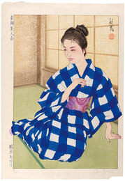 東錦美人合　風呂あがり　A Collection of Eastern Brocade Beauties / After the Bath