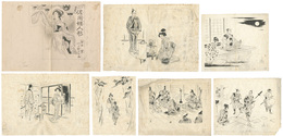 自筆画稿　佐用姫人形　Original illustrations for Sayohime Doll (Girls Club) written by Sasamoto Tora