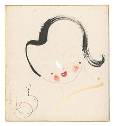 自筆画色紙　Paintings