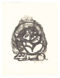 犬のある母子像　Mother and Her Children with a Dog