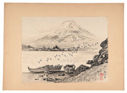 河口湖と富士　Lake Kawaguchi and Mount Fuji