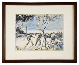 自筆画稿　大佛次郎『霧笛』より　Illustration for Osaragi Jiro's 'Muteki (Foghorn)'