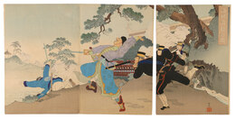 海城激戦之図　Fierce Battle at Haicheng