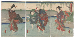 武蔵名所 調布多摩川　The Chofu Jewel River, a Famous Place in Musashi Province