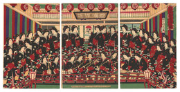 新富座古市踊の図　Dance Performance at the Shintomi Theater