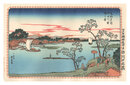 東都名所　隅田川葉桜之景【復刻版】　Famous Places in the Eastern Capital / Leafy Cherry Trees on the Sumida River【Reproduction】