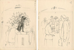 自筆画稿　Sketches for a Magazine