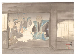 山鹿素行の感化　THE LOYAL RONINS / The Clansmen of Ako receives Instruction from Yamaga Soko.