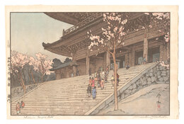 櫻八題　樓門　Eight Scenes of Cherry Blossom / Chion-in Temple Gate